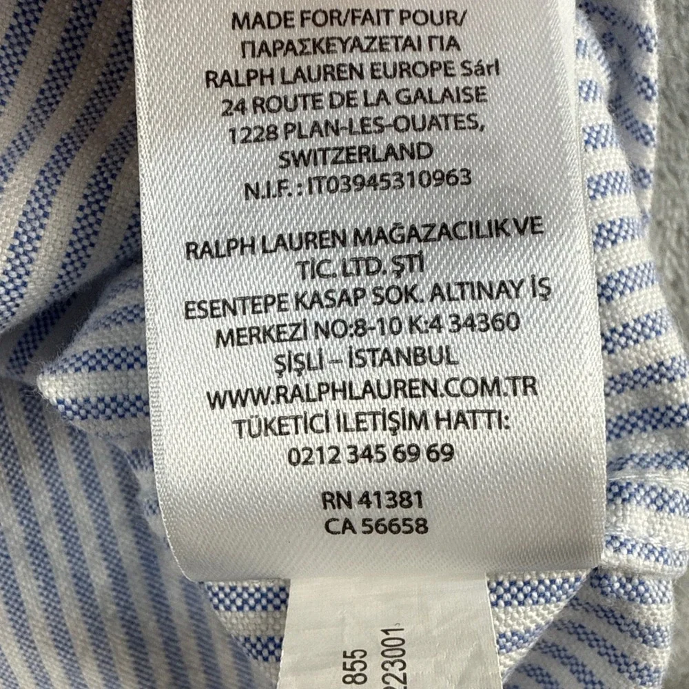 Ralph Lauren Button-Down Boys XL 18-20 Colorblock Multi-Color EUC